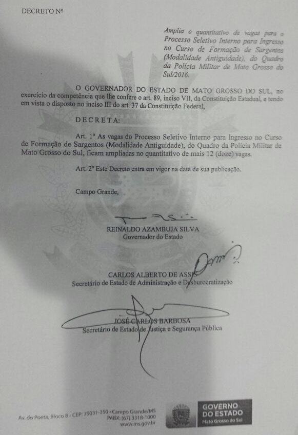 decreto ampliação
