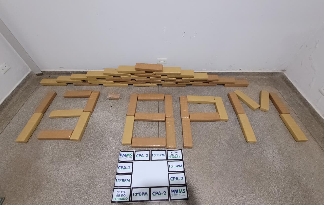 Polícia Militar apreende mais de 52 quilos de maconha em Aparecida do Taboado Polícia Militar apreende mais de 52 quilos de maconha em Aparecida do Taboado